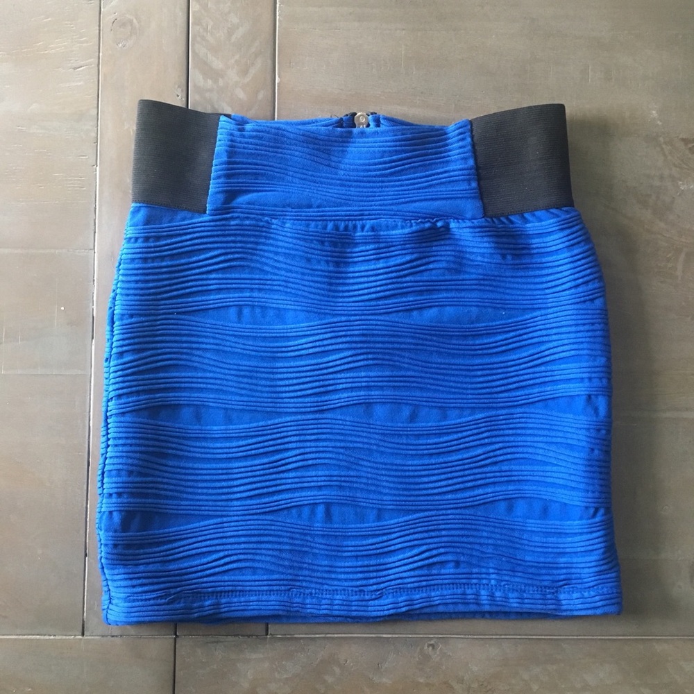 Electric blue mini skirt